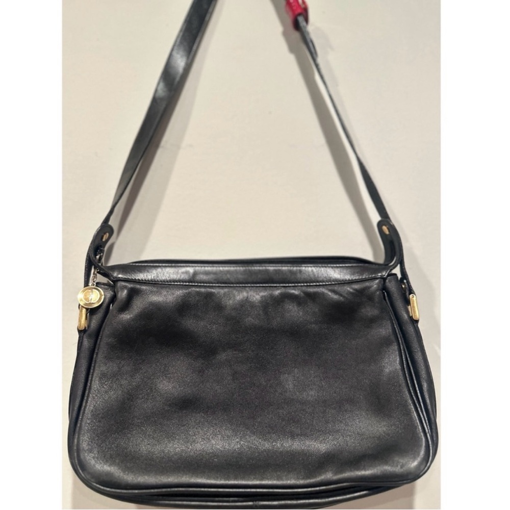 Authentic Gucci Large Black Leather Vintage Over-The-Shoulder Bag - Picture 11 of 14
